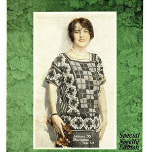 E-BOOK 1924 1920s Novelty Sweater Knitting Book- Monarch Yarns- Knitting Crochet PDF Book- Ladies Sweaters & Wraps- 20s
