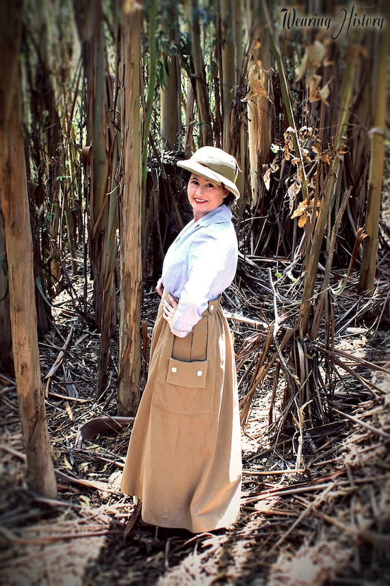 スカート 1910s French Striped Cotton Skirt 1910s French Striped Cotton Skirt