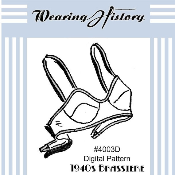 E Pattern 1940s Brassiere Bra Sewing Pattern Pdf Wearing Etsy Ireland