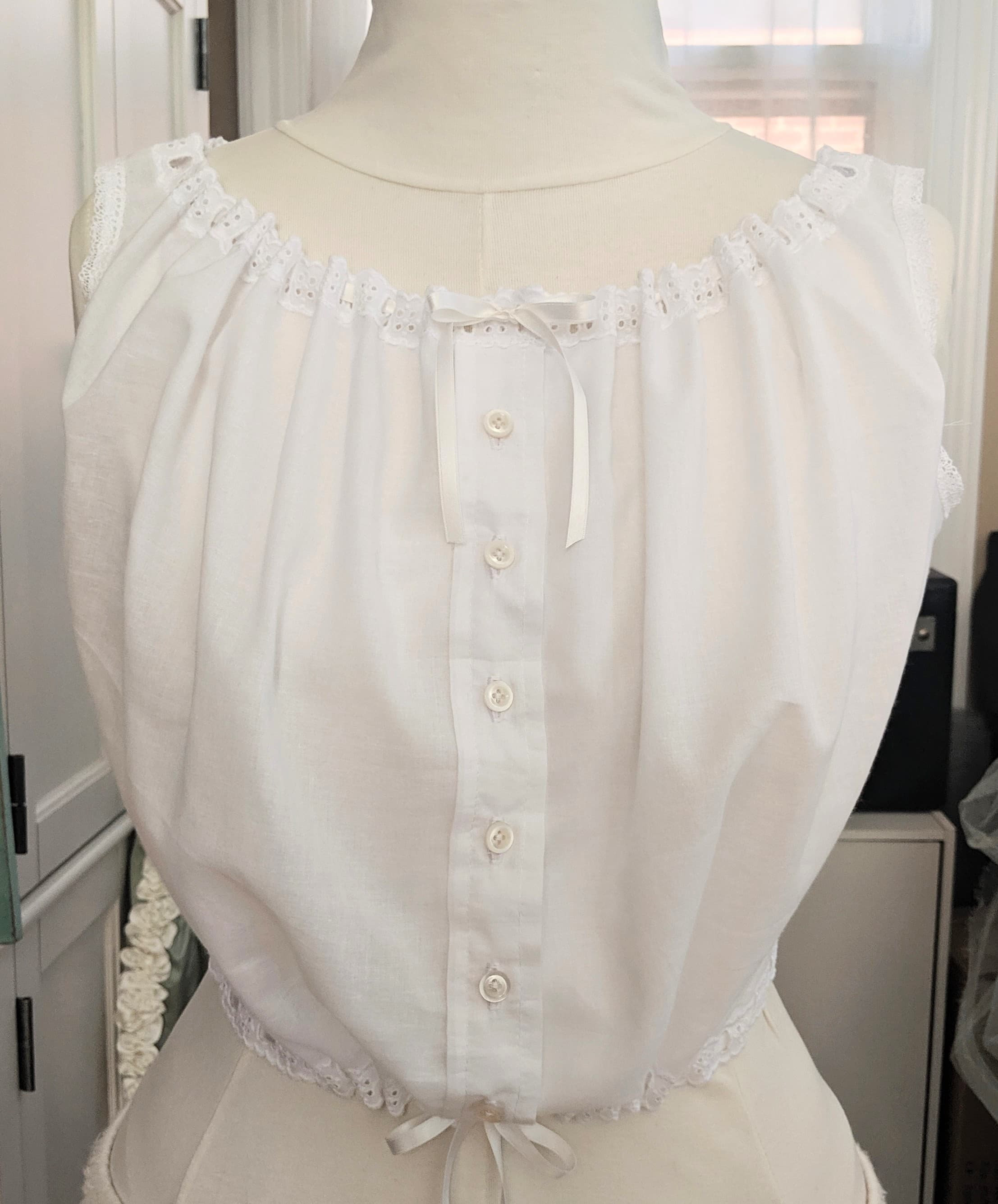 トップス 1900s Double Side Button Corset Cover 1900s Double Side Button Corset Cover