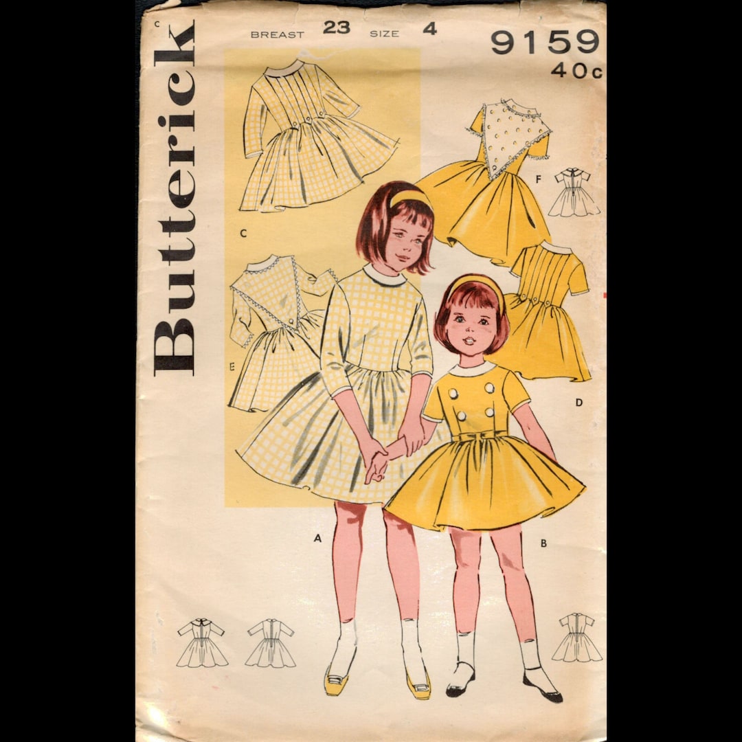 Vintage 1960s Girls Dress With Collars Size 4 Bust 23 Etsy Il 1080xN.5087255691 7uzu