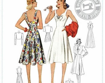 PRINTED PATTERN- Early 1940s Sports Dress & Jacket Pattern- Wearing History