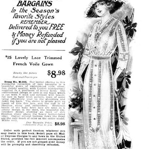 1910s Bedell Spring Sale E-Catalog- PDF Download Historical Fashion Costume