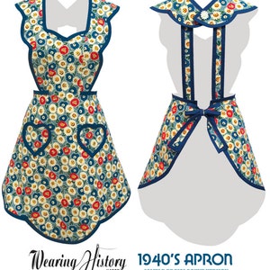 E-Pattern 1940s Apron Wearing History PDF Vintage Sewing Pattern image 3