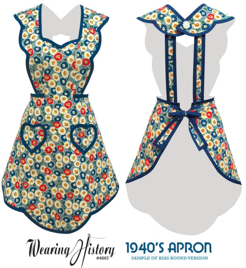 E-Pattern 1940s Apron Wearing History PDF Vintage Sewing Pattern image 3