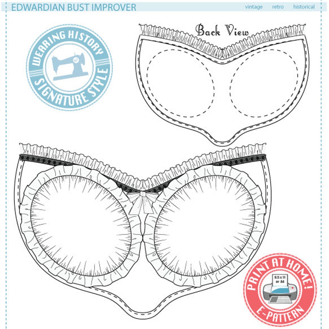 Epattern Edwardian Bust Improver Wearing History PDF Historical