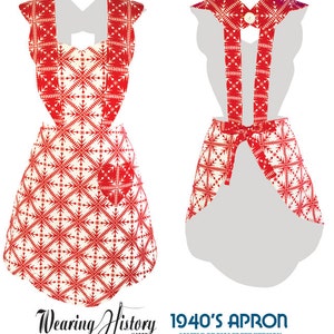 E-Pattern 1940s Apron Wearing History PDF Vintage Sewing Pattern image 4