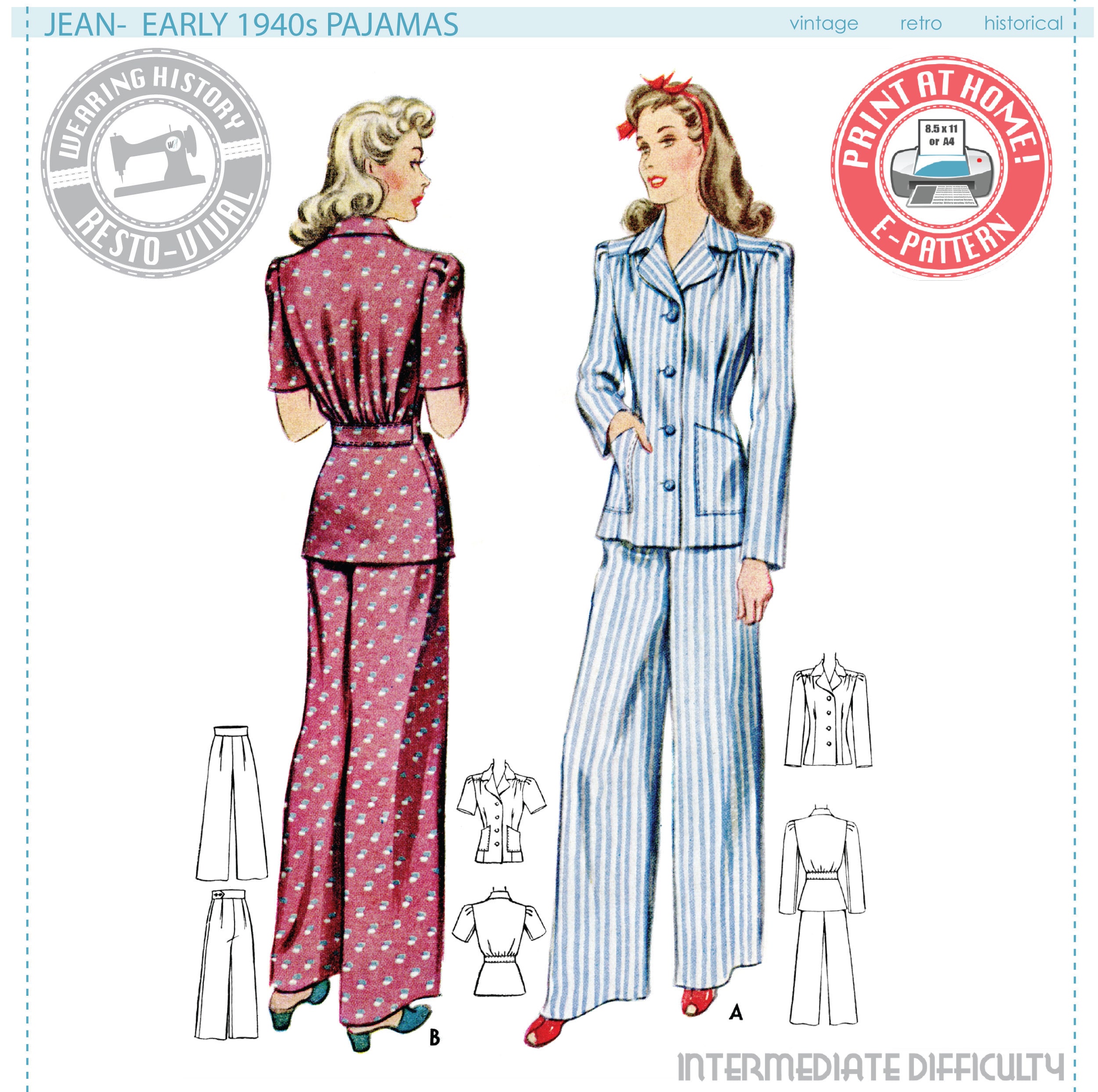 1940s pyjamas hotsell