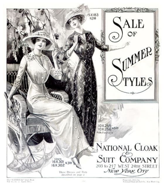 National Cloak and Suit Company 1913 Summer Catalog E-book 1910s
