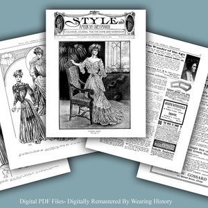 PDF E-Book- March 1905 Style and American Dressmaker Magazine- Edwardian Fashion Plates
