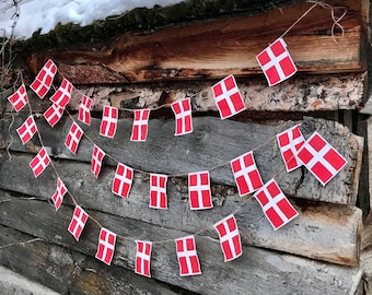 Danish flag garland