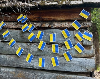 Ukranian flag garland