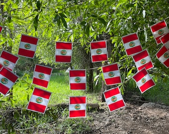 Peru flag garland