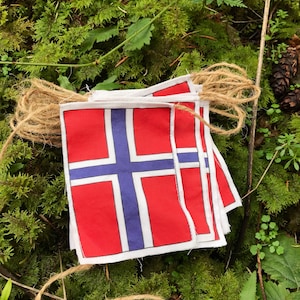 Norwegian flag garland