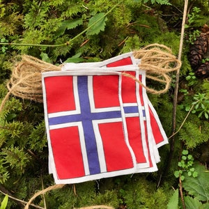 Norwegian flag garland