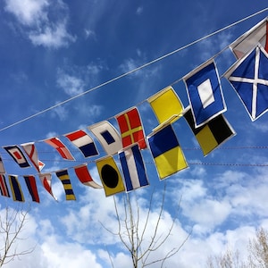 Nautical Flags garland, A-Z, Large flags