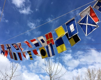 Nautical Flags garland, A-Z, Large flags