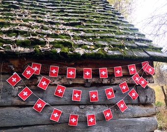 Swiss flag garland