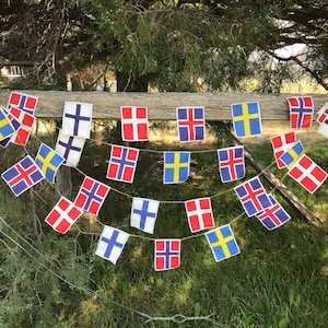 Ghirlanda di bandiere nordiche