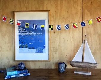 Nautical Flags garland, A-Z, Tiny flags