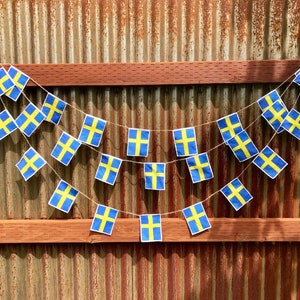 Swedish flag garland