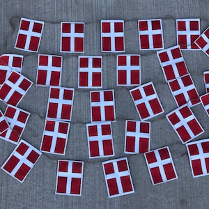 Danish Flag Garland - Etsy