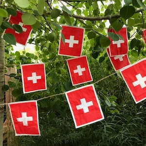 Swiss flag garland
