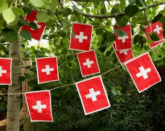 Swiss flag garland