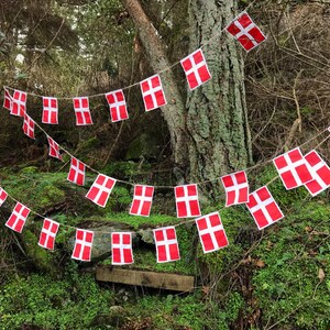 Danish Flag Garland - Etsy