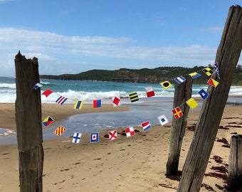 Nautical flags garland, A-Z, Small flags