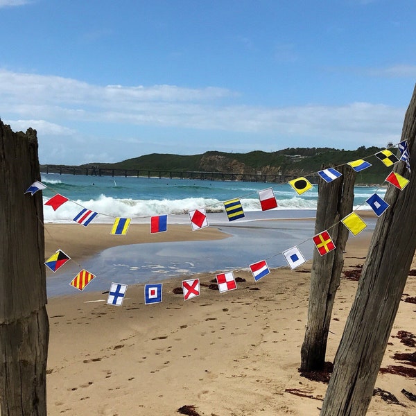 Nautical flags garland, A-Z, Small flags