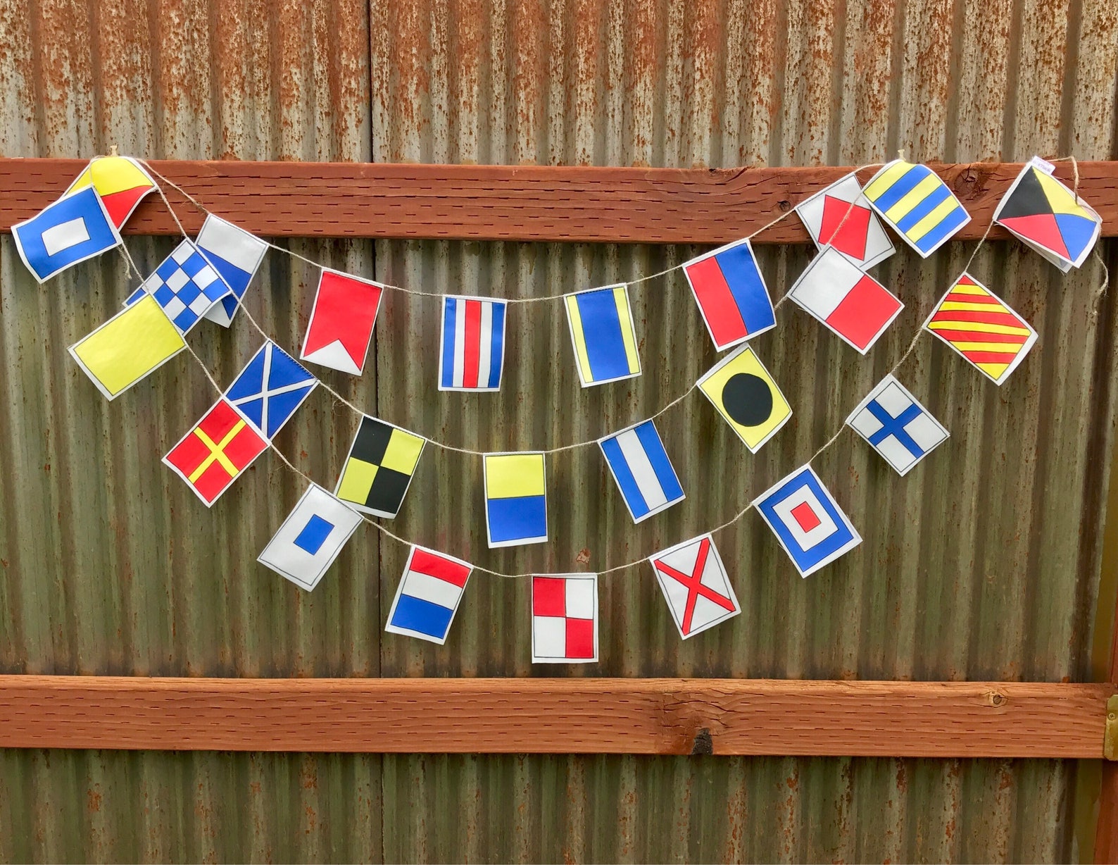Nautical Flags Garland AZ Small Flags Etsy