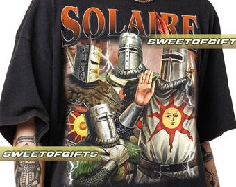 Limited Solaire Dark Souls Tshirt Vintage Unisex Shirt