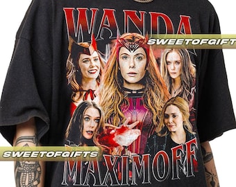 Limited Wanda Maximoff Vintage T-Shirt, Shirt Gift For Woman and Man Unisex T-Shirt GP02