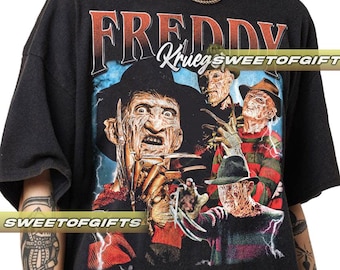 Camiseta de Freddy Krueger, camiseta de película de terror, camiseta de Halloween, camiseta gráfica de miedo, regalo de Pesadilla en Elm Street