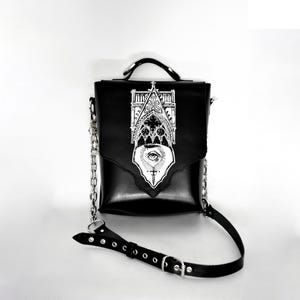 BOLSO CATEDRAL WIMPERG: Bolso de mano de mujer de piel estampada con bandolera de cadena