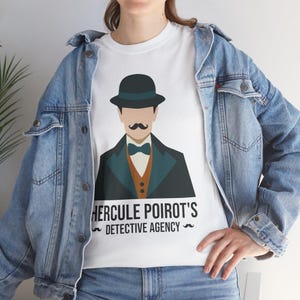 Hercule Poirot&#39;s Detective Agency - Unisex Heavy Cotton Tee