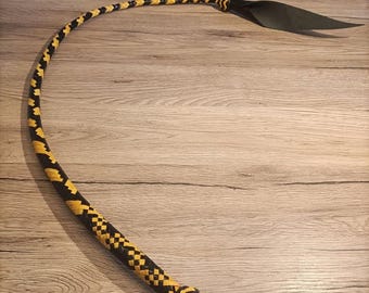 BDSM professional Dragon Whip in real cowhide. Handmade BDSM