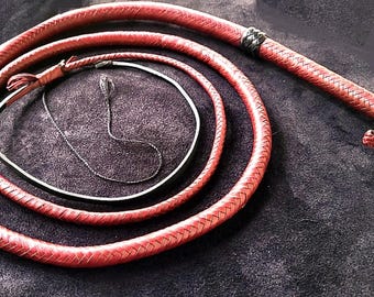 Bull Whip 8 feet - High quality, real cowhide, BDSM