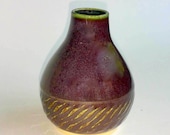 Purple Wheel Thrown Pottery Bud Vase - Keep a Flower at Your Desk - Bud Vases let you enjoy a Beautiful Flower Longer