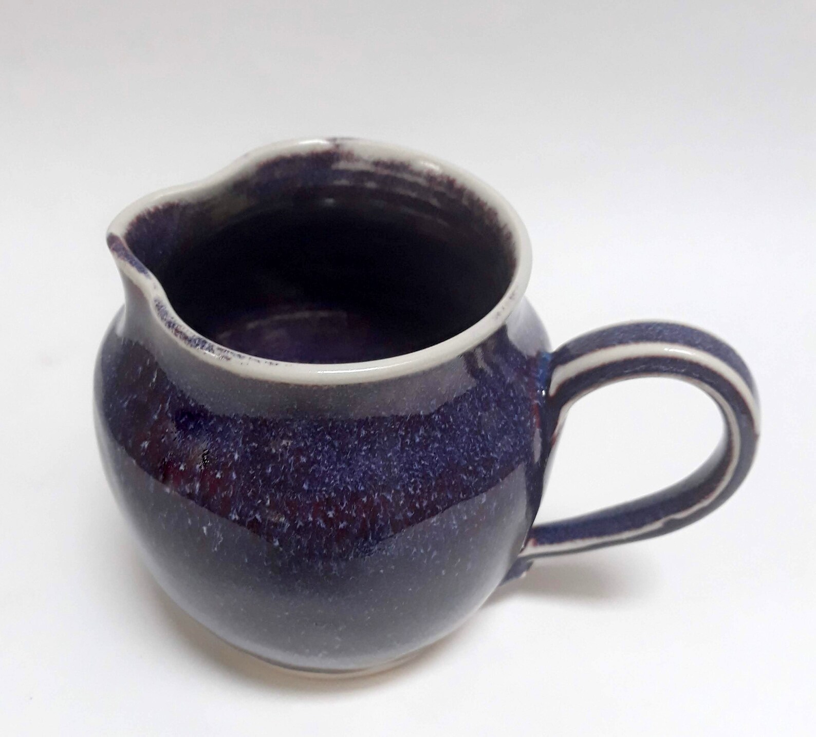 Purple Pottery Pitchers Purple Glaze With Blue and Magenta Etsy