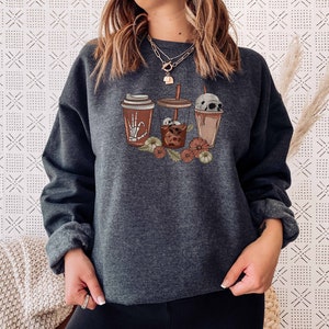 Halloween Coffee Sweatshirt | Pumpkin Spice Season | Pumpkin Spice Sweatshirt | Halloween Merch | Halloween Cups Sweatshirt