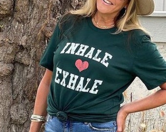 Inhale & Exhale Shirt | Mental Health shirt | Mental Health Gifts | Mental Health Shirts | Mental Health Matters