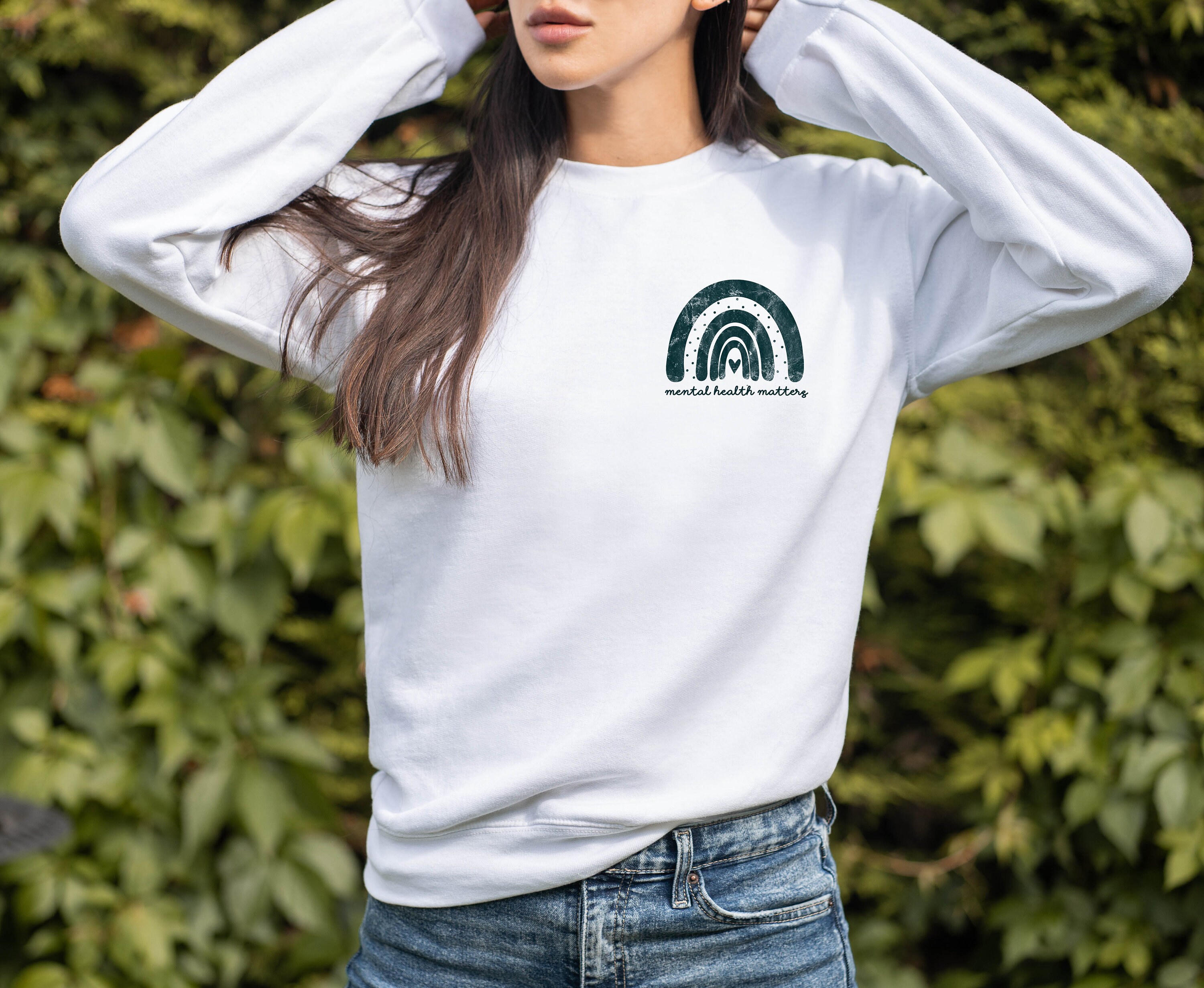 Mental Health Matters With Rainbow Vintage Sweatshirt Retro - Etsy UK