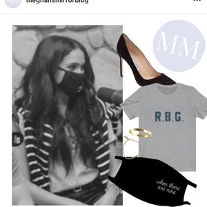 Meghan Markle R.B.G. As worn in the Teenager Therapy podcast Ruth Bader Ginsburg R.B.G. Tee RBG Shirt RBG quote RBG Tshirt image 4