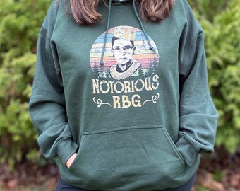 Notorious RBG Hoodie | RBG shirt | Vintage Hoodie | Y2k Hoodie | Womens graphic hoodie | RBG Gifts |