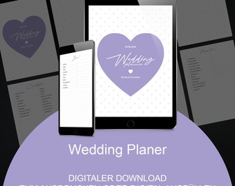 Planejador de casamento alemão digital para impressão Planejamento de casamento Organização de casamento Planejador de casamento para impressão Modelos de casamento