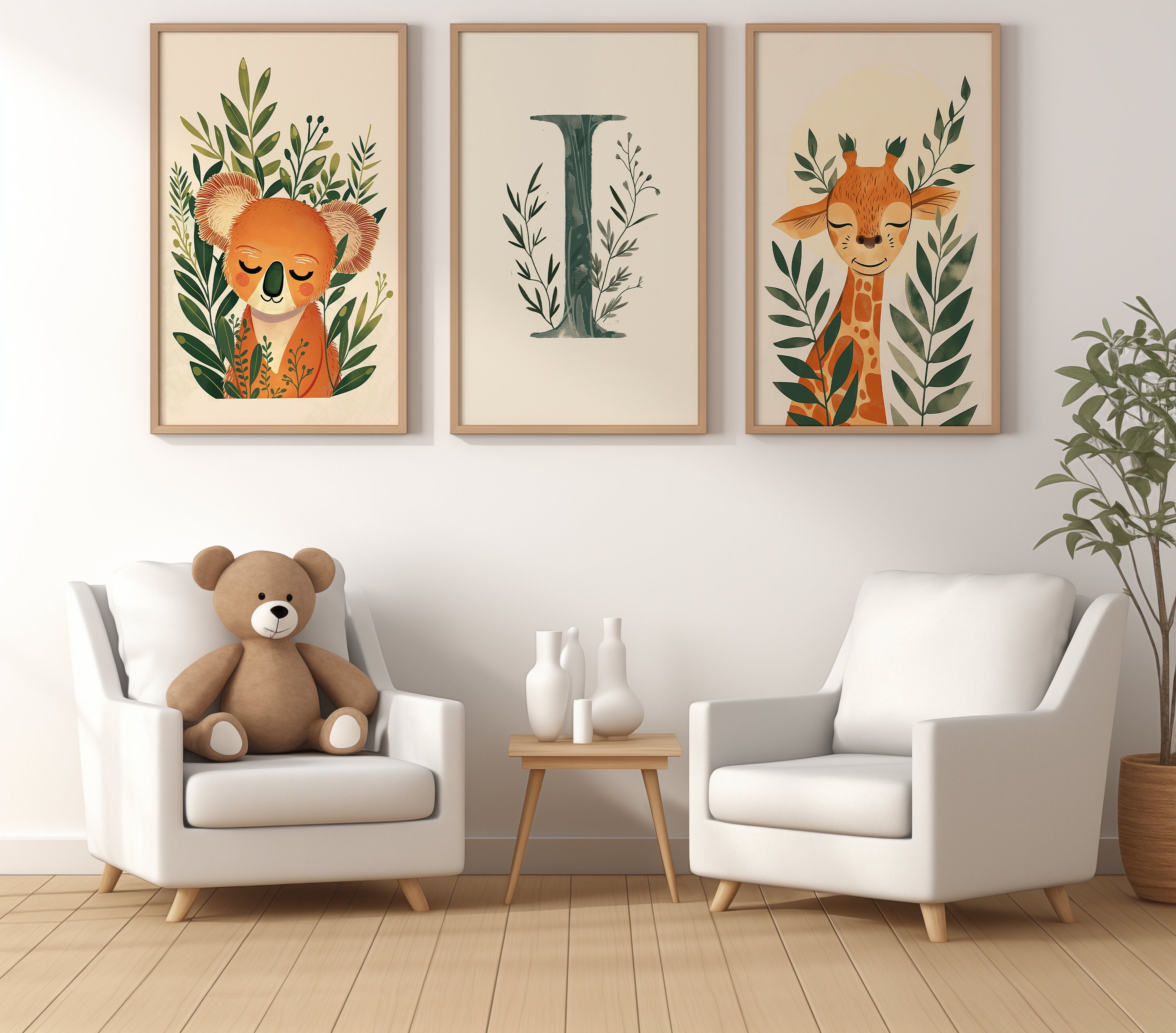 Safari Nursery Decor, Nursery Wall Art, Nursery Animal Decor, Gender