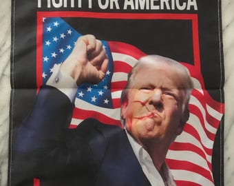 Trump Fight Garden Flag | Stand with Trump 2024 | Fight for America Flag | Fight Fight Fight | MAGA Flag | Trump Flag | Trump Supporter Flag
