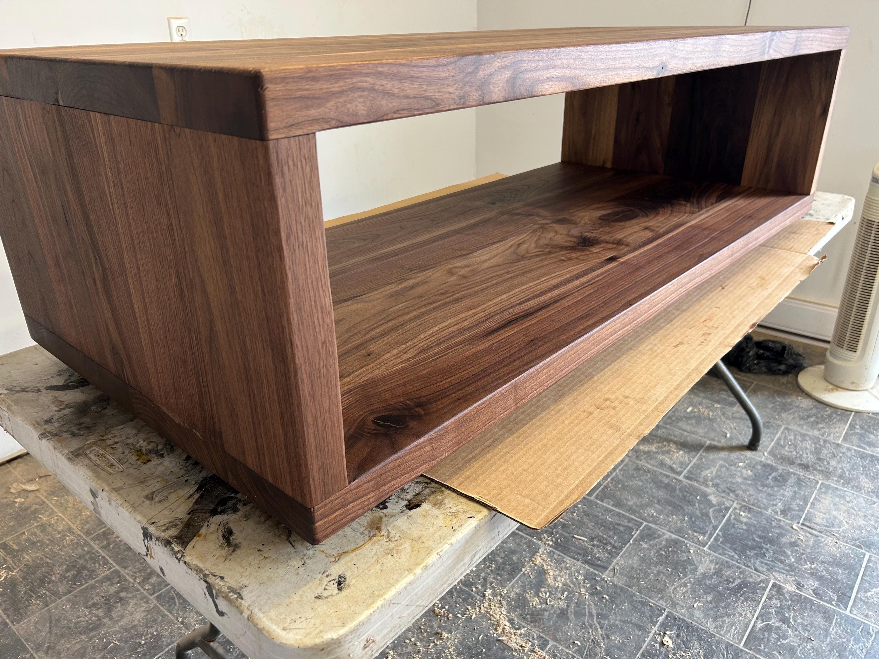 Solid Black Walnut Coffee Table – Handcrafted Modern Living Room Table ...